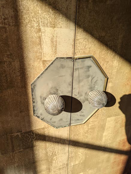 Set of 3 imitation shagreen double doors Set of 3 imitation shagreen double doors-13