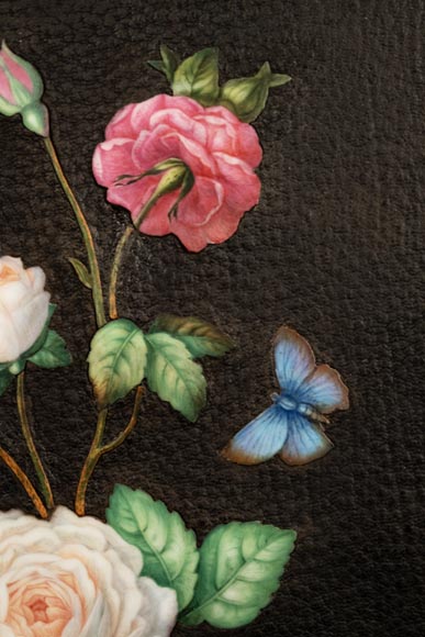 A briefcase with precious porcelain decoration by Julien-Nicolas RIVART A briefcase with precious porcelain decoration by Julien-Nicolas RIVART-3