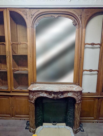 Louis XV style oak paneling and bookcase Louis XV style oak paneling and bookcase-6