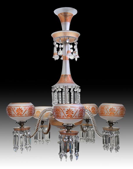BACCARAT, Neo-Greek Crystal Chandelier with Five Lights, after 1875 BACCARAT, Neo-Greek Crystal Chandelier with Five Lights, after 1875-0