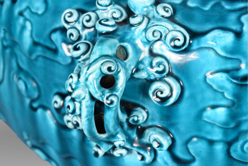 Théodore DECK, Large vase of Far Eastern inspiration, late 19th century Théodore DECK, Large vase of Far Eastern inspiration, late 19th century-6