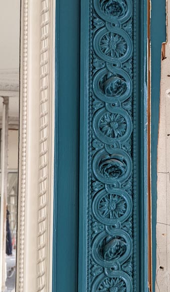 Louis XVI style trumeau with floral and rose decorations Louis XVI style trumeau with floral and rose decorations-3