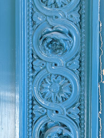 Louis XVI style trumeau with floral and rose decorations Louis XVI style trumeau with floral and rose decorations-4