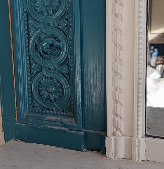 Louis XVI style trumeau with floral and rose decorations Louis XVI style trumeau with floral and rose decorations-5