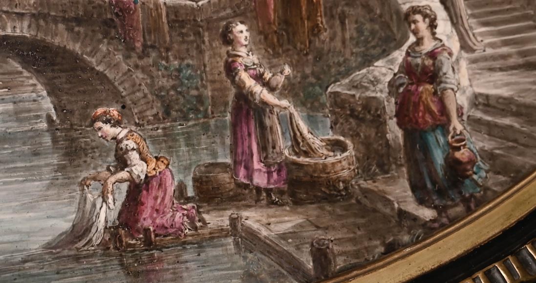 Imaginary views of Paris in the 16th century: two paintings on porcelain by Alphonse CHAIGNON Imaginary views of Paris in the 16th century: two paintings on porcelain by Alphonse CHAIGNON-8