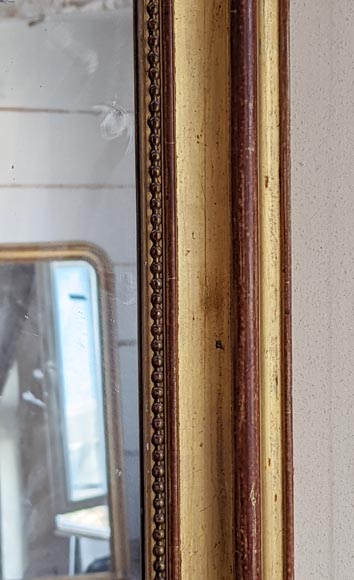 Overmantel in gilded wood in the Restoration style with rounded corners Overmantel in gilded wood in the Restoration style with rounded corners-3