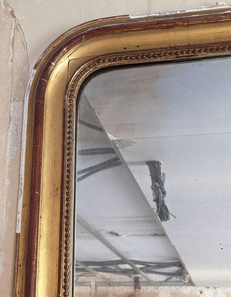 Overmantel in gilded wood in the Restoration style with rounded corners Overmantel in gilded wood in the Restoration style with rounded corners-5