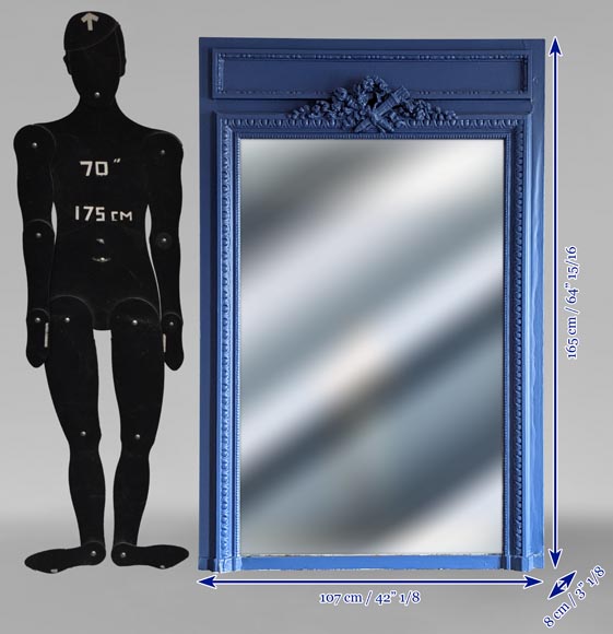 Small Louis XVI style trumeau decorated with quiver and torch Small Louis XVI style trumeau decorated with quiver and torch-6