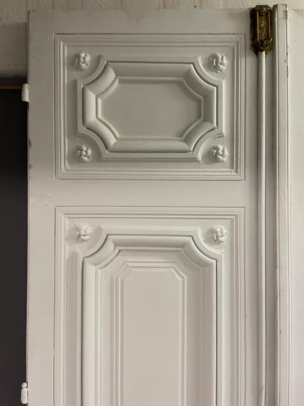 Pair of large, richly decorated Napoleon III-style double doors Pair of large, richly decorated Napoleon III-style double doors-2