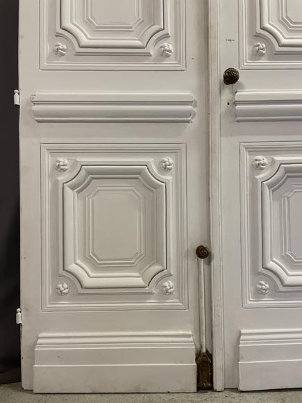 Pair of large, richly decorated Napoleon III-style double doors Pair of large, richly decorated Napoleon III-style double doors-5