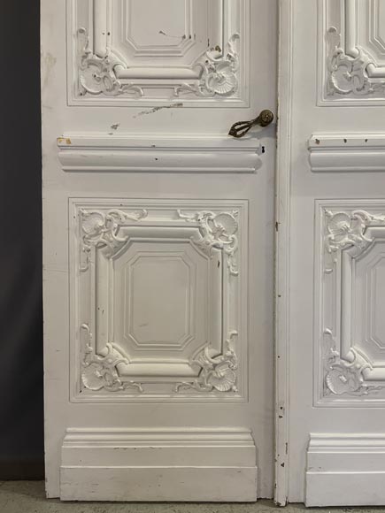 Pair of large, richly decorated Napoleon III-style double doors Pair of large, richly decorated Napoleon III-style double doors-10