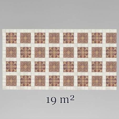 19 m² cement tile floor