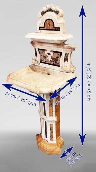 Marble fountain, late 19th century Marble fountain, late 19th century-6