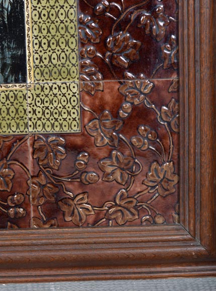 Glazed Earthenware Wall Panel with Nocturnal Landscape Glazed Earthenware Wall Panel with Nocturnal Landscape-6