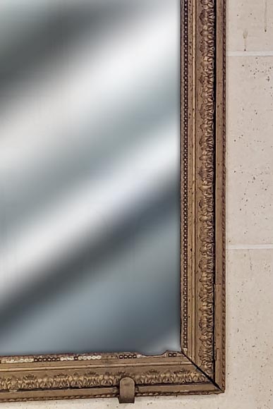 Large painted Louis XVI style overmantel with double laurel crown Large painted Louis XVI style overmantel with double laurel crown-3