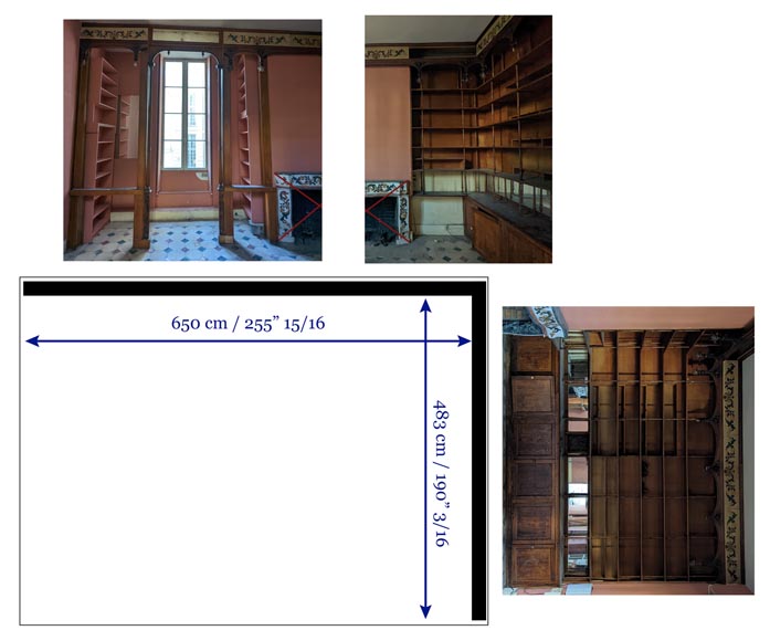 Piece of oak woodwork in the Napoleon III style, late 19th century Piece of oak woodwork in the Napoleon III style, late 19th century-19