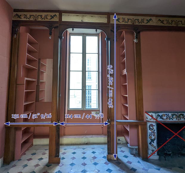 Piece of oak woodwork in the Napoleon III style, late 19th century Piece of oak woodwork in the Napoleon III style, late 19th century-20