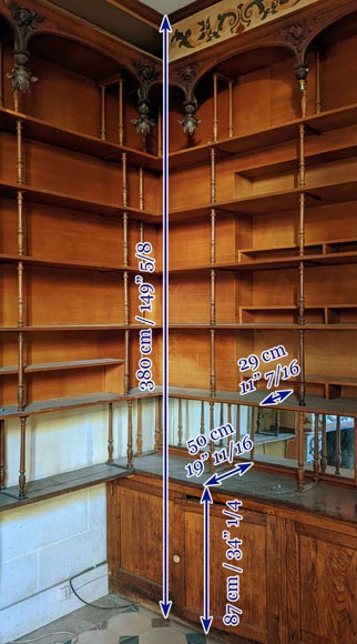 Piece of oak woodwork in the Napoleon III style, late 19th century Piece of oak woodwork in the Napoleon III style, late 19th century-21