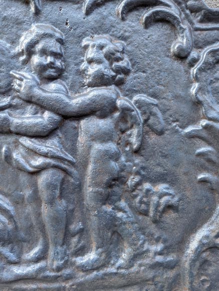 Fireback with putti Fireback with putti-3