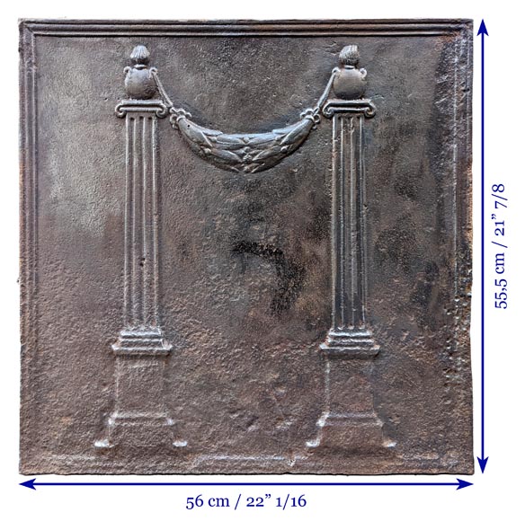 Fireback with Hercules columns Fireback with Hercules columns-5