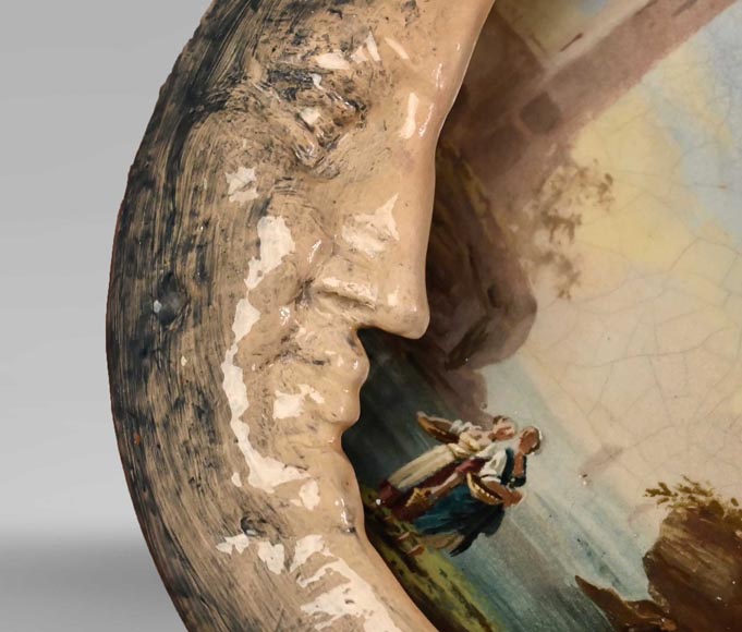 A rare piece by Emile GALLÉ, moon and landscape fantasy after Joseph Vernet A rare piece by Emile GALLÉ, moon and landscape fantasy after Joseph Vernet-2