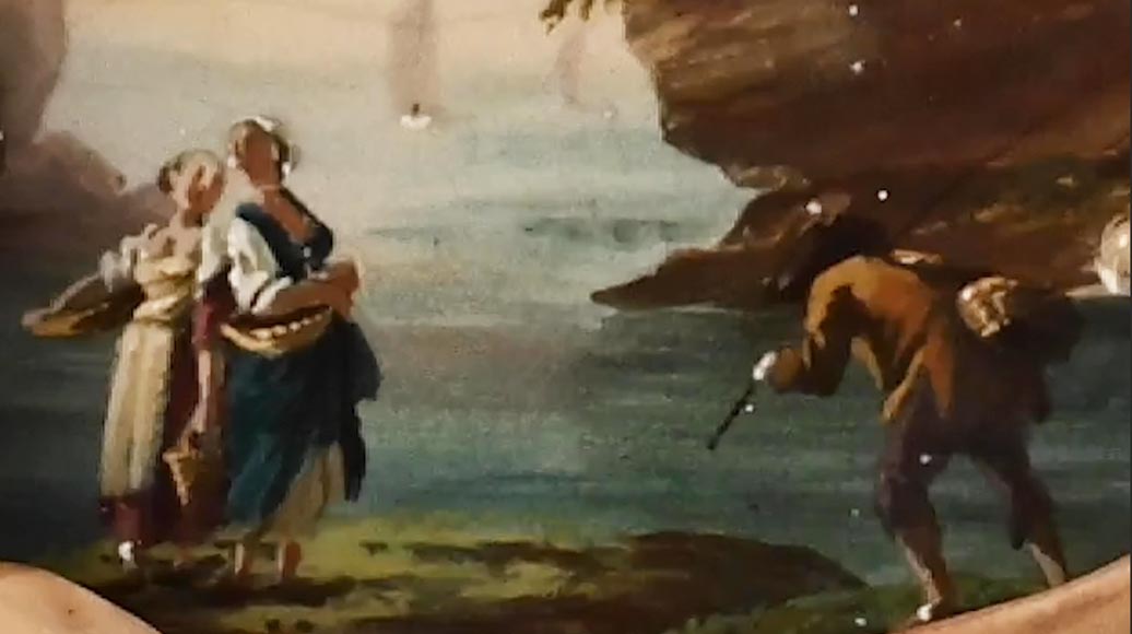 A rare piece by Emile GALLÉ, moon and landscape fantasy after Joseph Vernet A rare piece by Emile GALLÉ, moon and landscape fantasy after Joseph Vernet-5