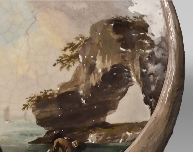 A rare piece by Emile GALLÉ, moon and landscape fantasy after Joseph Vernet A rare piece by Emile GALLÉ, moon and landscape fantasy after Joseph Vernet-7