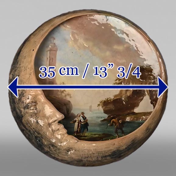 A rare piece by Emile GALLÉ, moon and landscape fantasy after Joseph Vernet A rare piece by Emile GALLÉ, moon and landscape fantasy after Joseph Vernet-10