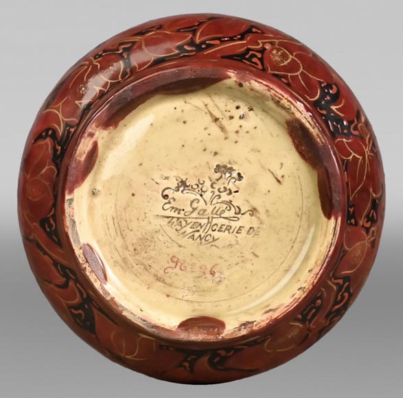 Flowers and golden spangles, an exceptional ceramic vase by Emile GALLÉ Flowers and golden spangles, an exceptional ceramic vase by Emile GALLÉ-8