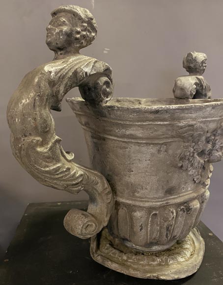English Baroque lead urn, Bulbeck Foundry, 19th century English Baroque lead urn, Bulbeck Foundry, 19th century-6