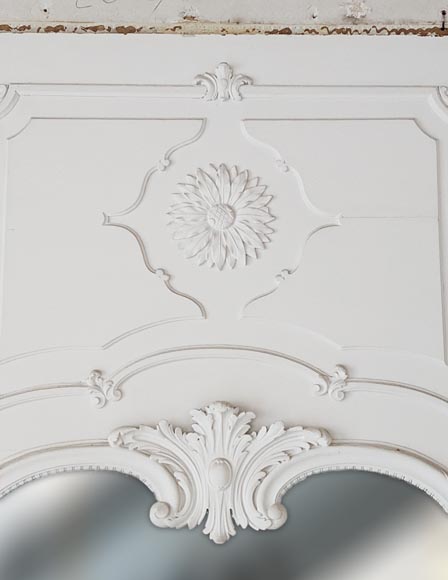 Louis XV style trumeau with large sunflower Louis XV style trumeau with large sunflower-1