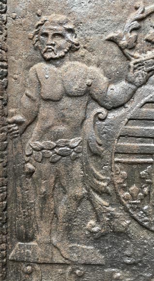 Fireback with the arms of Leopold I, Duke of Lorraine and Bar Fireback with the arms of Leopold I, Duke of Lorraine and Bar-3