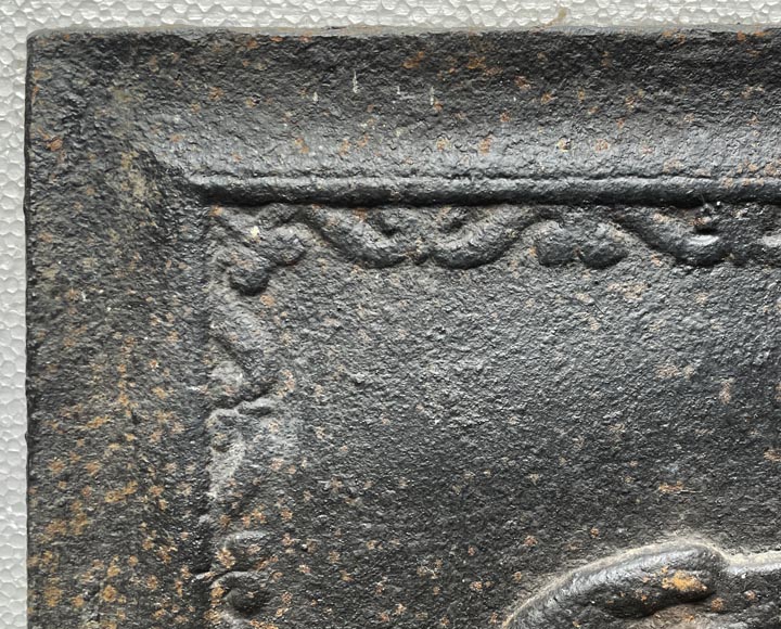 Fireback from the 17th century, decorated with a salamander, emblem of François I Fireback from the 17th century, decorated with a salamander, emblem of François I-3