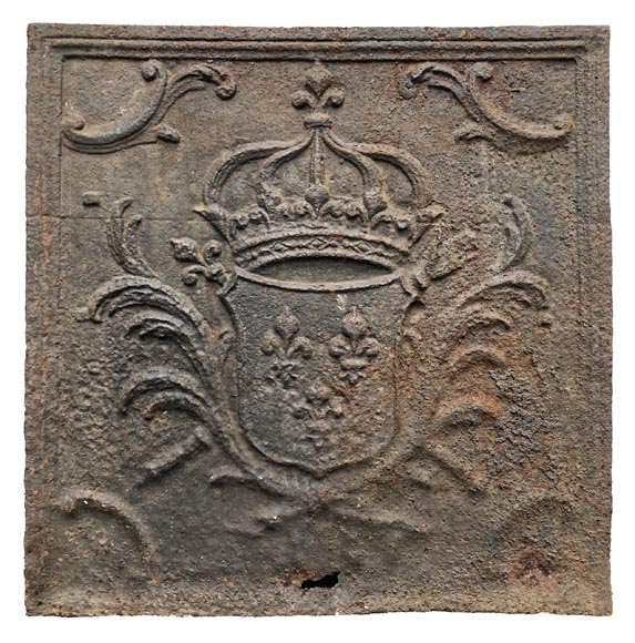Fireback decorated with the coat of arms of France Fireback decorated with the coat of arms of France-0