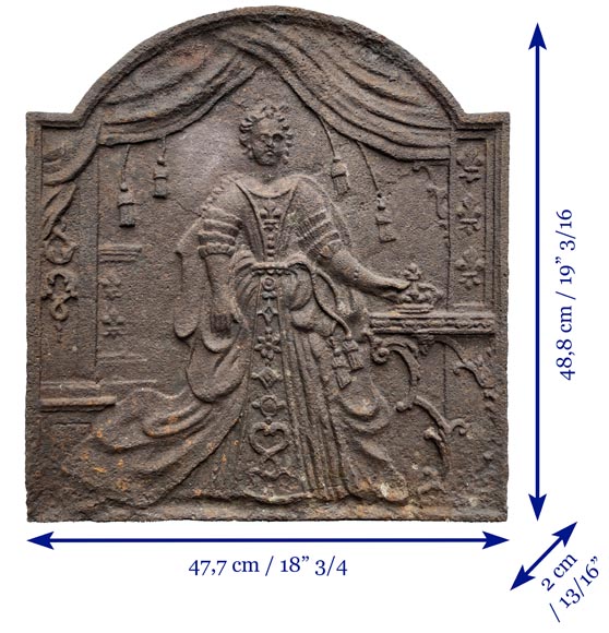 18th century Louis XV style fireback representing the Queen of France Marie Leczinska 18th century Louis XV style fireback representing the Queen of France Marie Leczinska-9