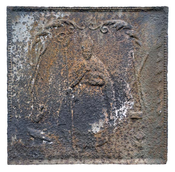 19th century fireback representing Saint Eloi 19th century fireback representing Saint Eloi-0