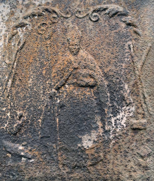 19th century fireback representing Saint Eloi 19th century fireback representing Saint Eloi-1