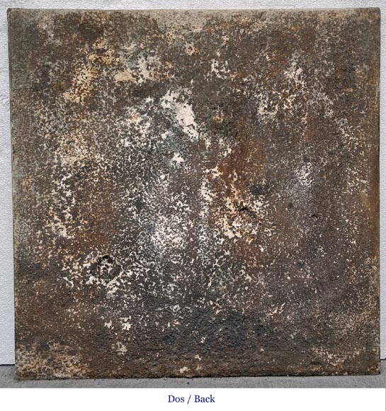 Fireback dated 1828 representing a scene from the tale  Fireback dated 1828 representing a scene from the tale