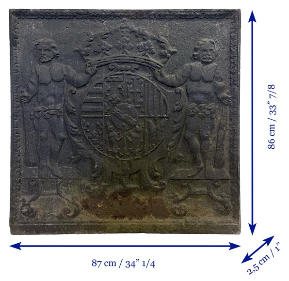 Fireback with the coat of arms of the Duke of Lorraine and Bar of Leopold I Fireback with the coat of arms of the Duke of Lorraine and Bar of Leopold I-6