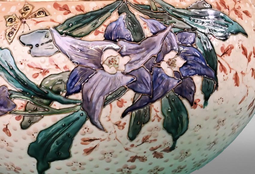 The Royal Macaw vase painted by Albert-Léon LEBARQUE and its original harness The Royal Macaw vase painted by Albert-Léon LEBARQUE and its original harness-7