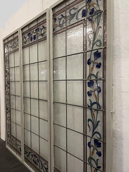 Stained glass windows with plant frieze Stained glass windows with plant frieze-1