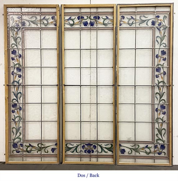 Stained glass windows with plant frieze Stained glass windows with plant frieze-5