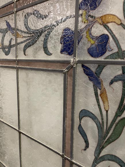 Stained glass windows with plant frieze Stained glass windows with plant frieze-8