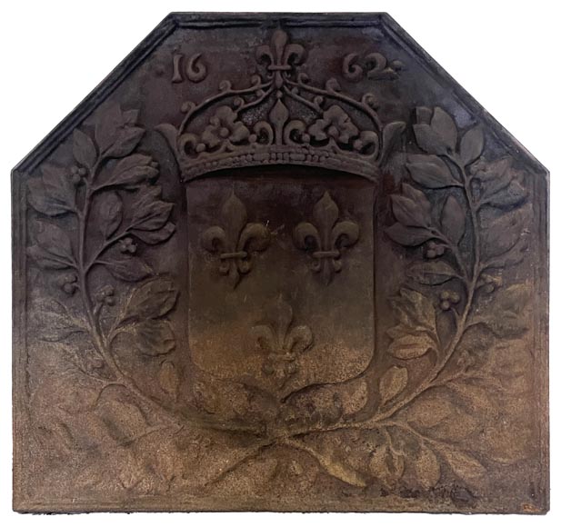Modern fireback with the coat of arms of France Modern fireback with the coat of arms of France-0