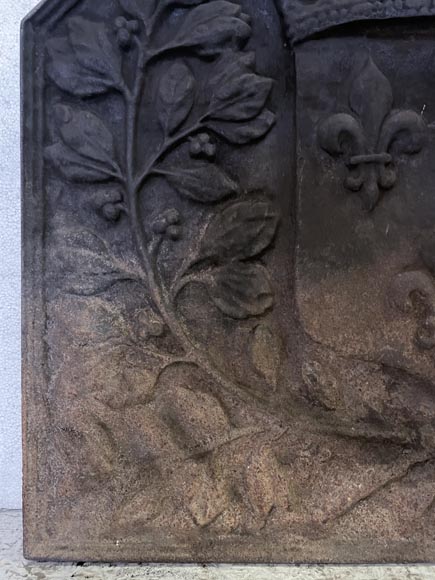 Modern fireback with the coat of arms of France Modern fireback with the coat of arms of France-4