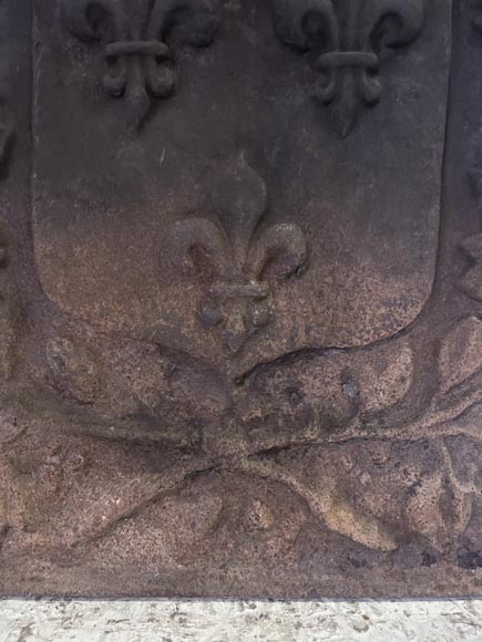 Modern fireback with the coat of arms of France Modern fireback with the coat of arms of France-5