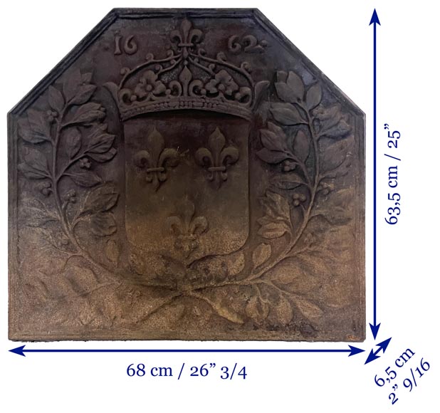 Modern fireback with the coat of arms of France Modern fireback with the coat of arms of France-9