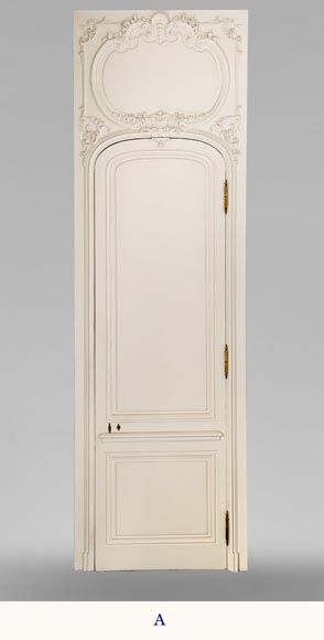 Set of 3 Louis XV style doors with door tops Set of 3 Louis XV style doors with door tops-2