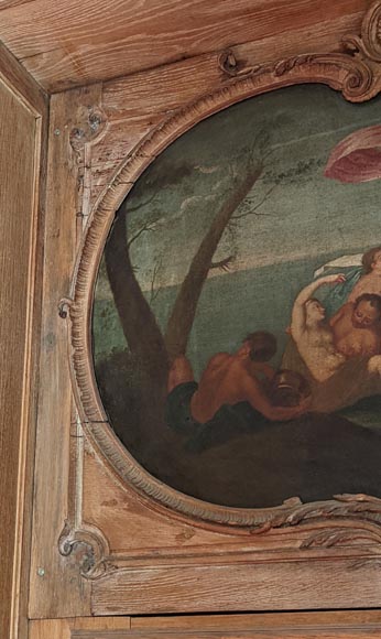 Pair of Louis XV period door overmantels depicting scenes from the life of Venus Pair of Louis XV period door overmantels depicting scenes from the life of Venus-4