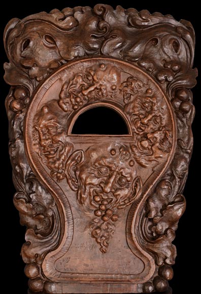 Group of sculpted wood chairs Group of sculpted wood chairs-1